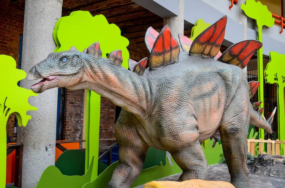 outdoor dinosaur exhibit