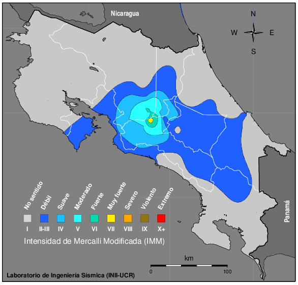 Midday magnitude4.3 earthquake shakes Costa Rica’s Central Valley