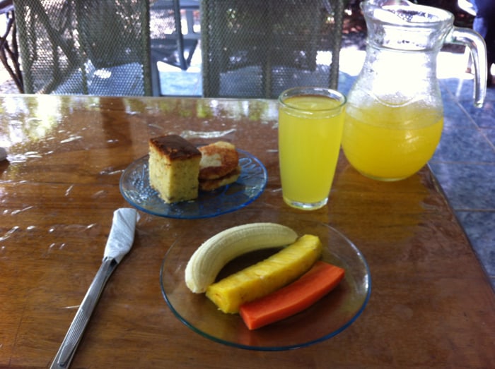 Breakfast on the trail.