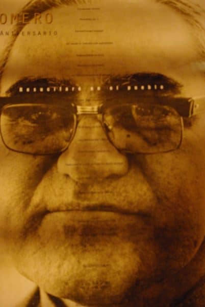 A poster from the 20th anniversary of Archbishop Óscar Romero’s death.
