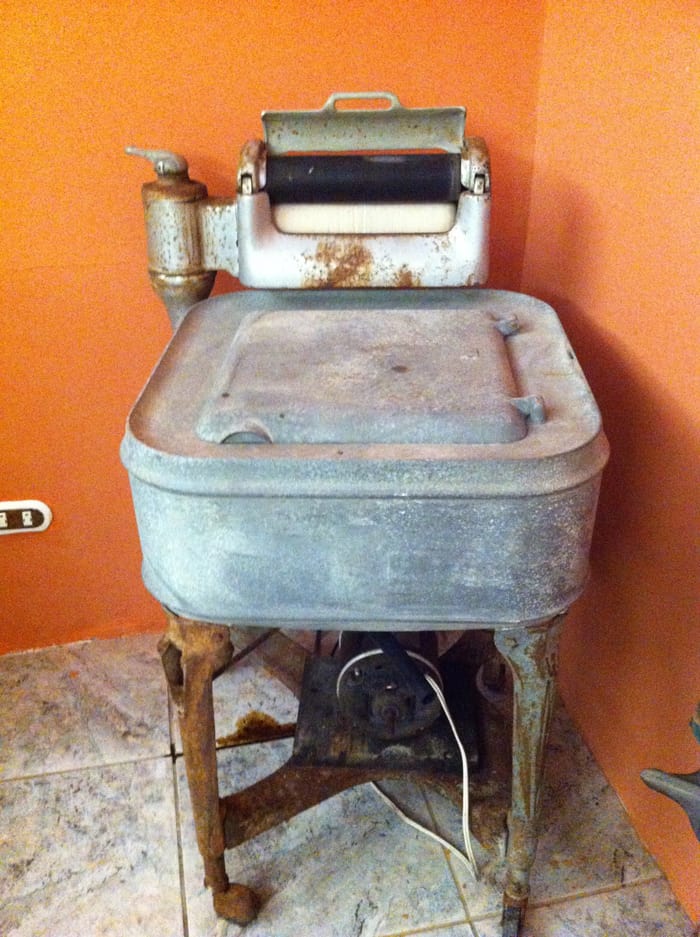 Monteverde's first washing machine.