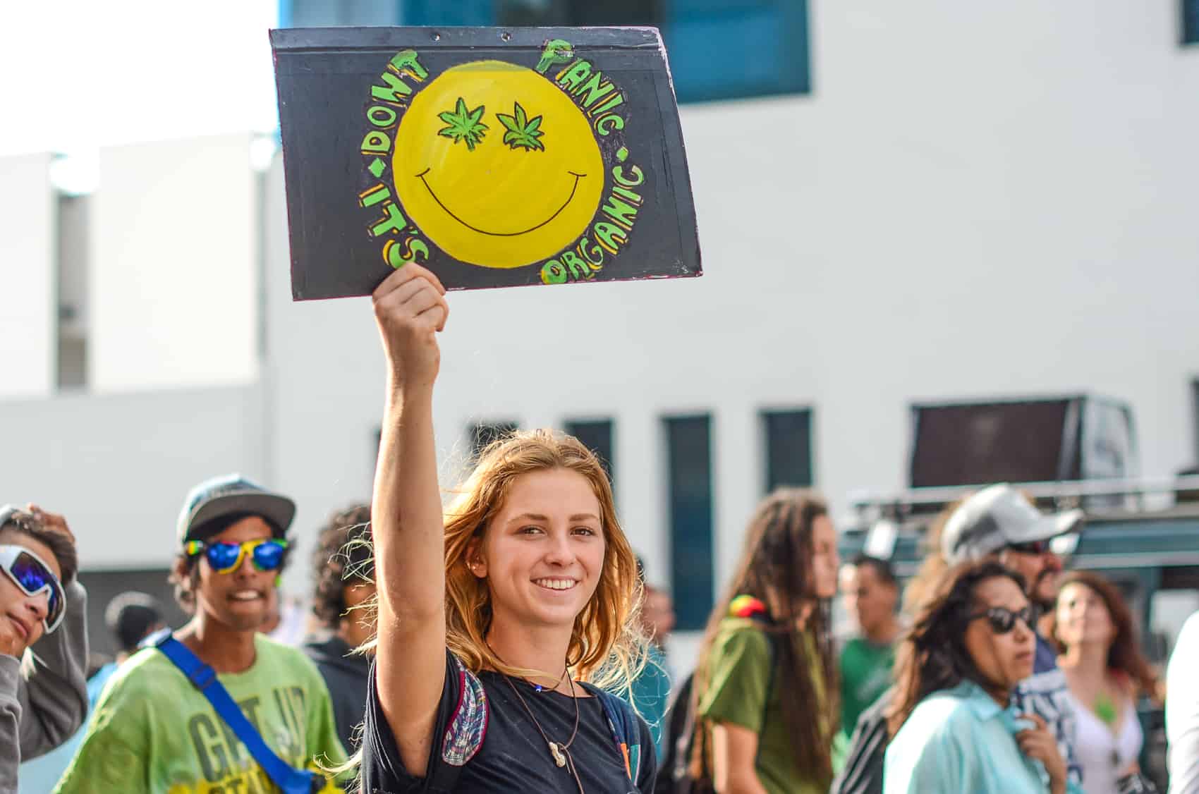 Photo Essay Marijuana Legalization March In Costa Rica The Tico Dont Panic Its Organic Reads A Sign By A Marijuana Legalization High School Application Essay Samples also Essay Writing Scholarships For High School Students Learning English Essay Example