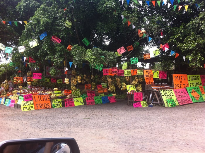 Roadside vendors.