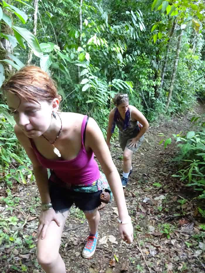 Katelynn Stratton, 18, and mother Shana, 38, tackle the arduous uphill start of El Tigre on a hot Friday morning.