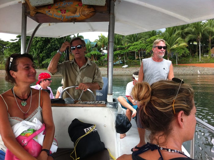 A motorboat Golfo Dulce tour departs Cabinas Jiménez in Puerto Jiménez on Saturday.