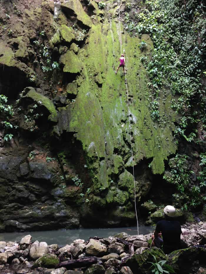 Waterfall rappelling in Matapalo How to walk down a cliff The Tico