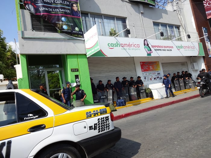 The Mexican police were out in force for Election Day.