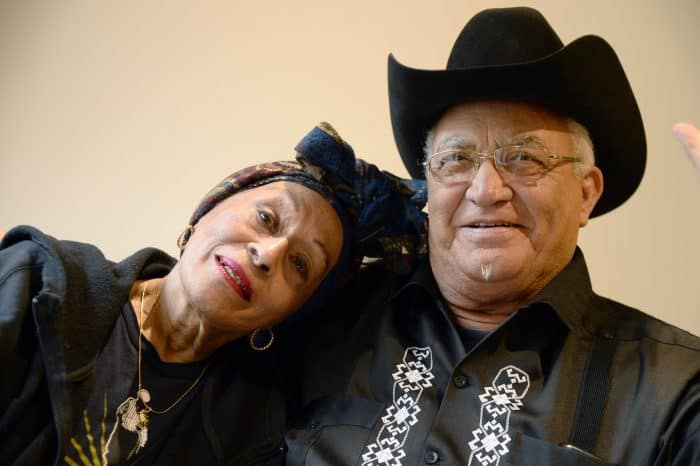 Cuban singer Omara Portuondo and guitarist Eliades Ochoa of Buena Vista Social Club.