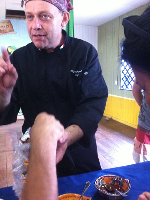 Alejandro Corral welcomes guests to a taste test.