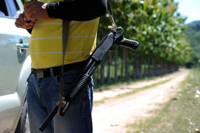 guard with gun