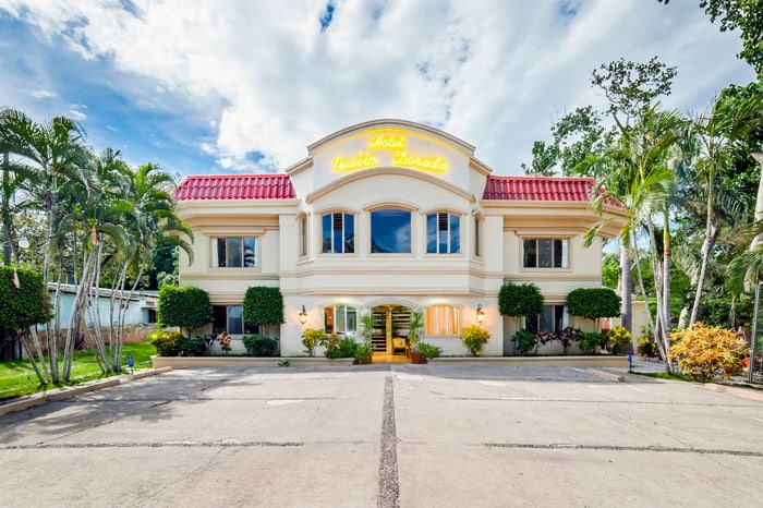 The Pueblo Dorado Hotel.