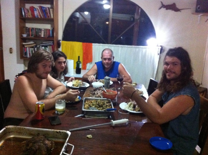 The reward at the end of a long drive: Thanksgiving dinner.