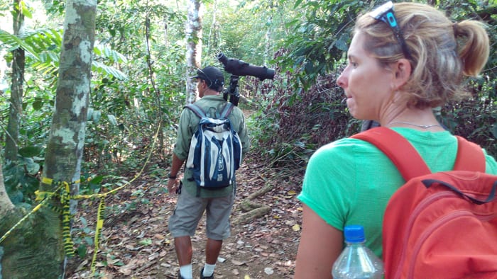 Corcovado tour guide Vincent Campos leads the way on a search for tapirs.