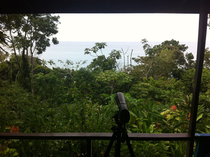 The lookout from the restaurant at La Paloma Lodge.