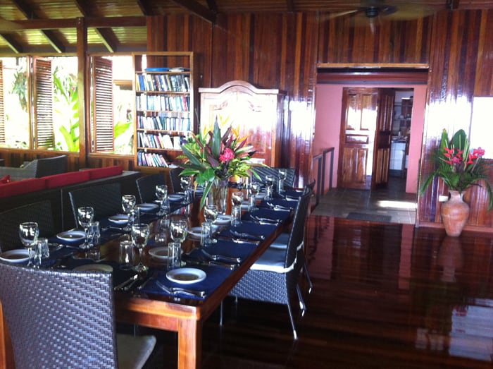 Dining room at La Paloma.