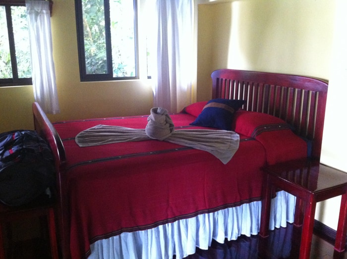 Downstairs bed.