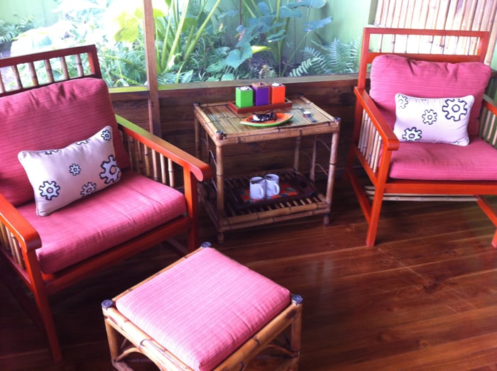 Seating area in our room.