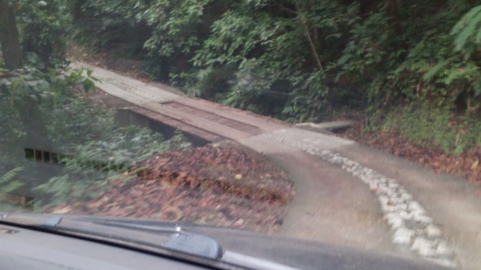 Somewhat scary bridge.