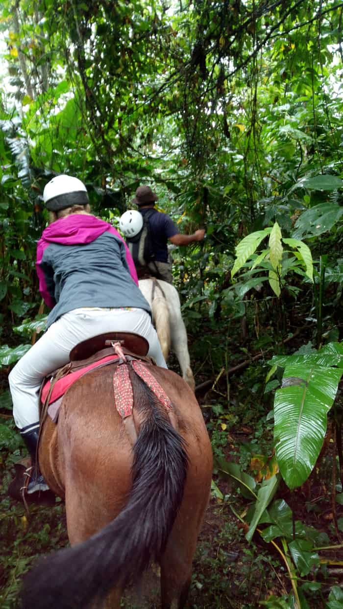 Partners in climb: Anette and Carlos in the jungle.