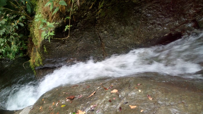 The top of a waterfall.