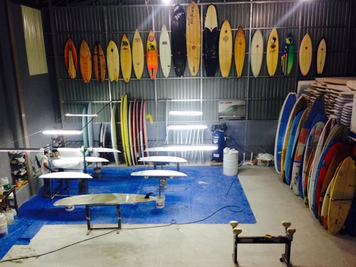 Original Cheboards line the walls of the factory.