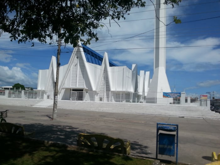 A church across from the park.