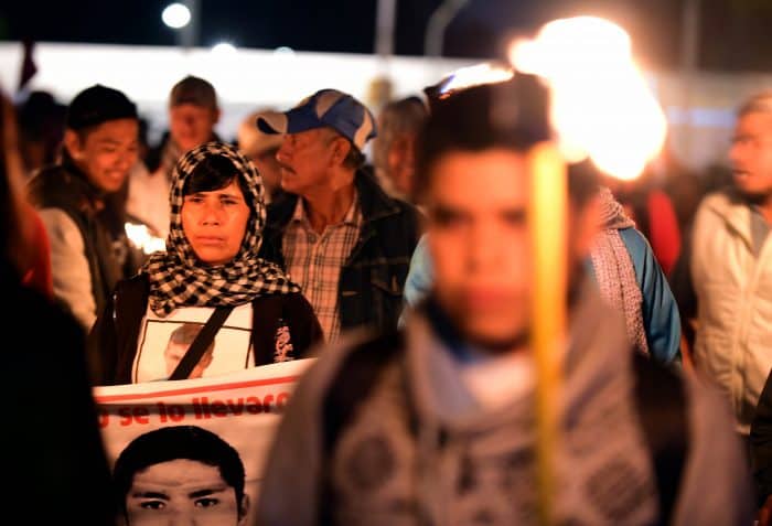 Protest for missing students in Mexico