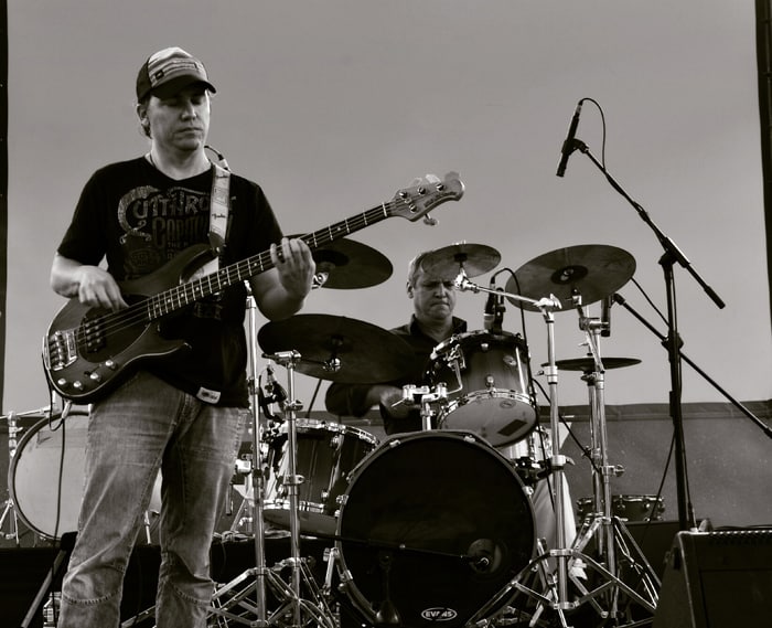 Franco Torterolo of Lima, Peru, on bass, Thomas Fees of Germany on drums.