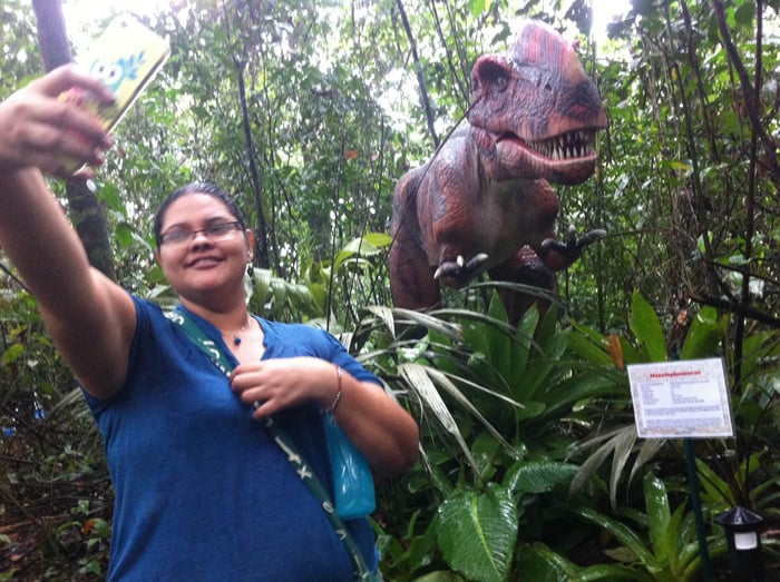 At Dino Park, selfie opportunities abound.