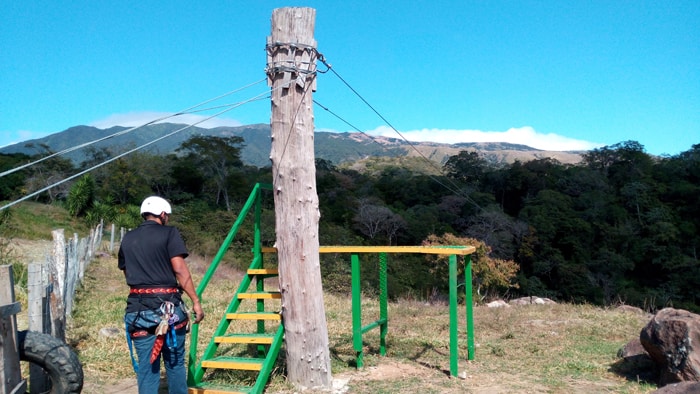 Zipline platform at Buena Vista Lodge.