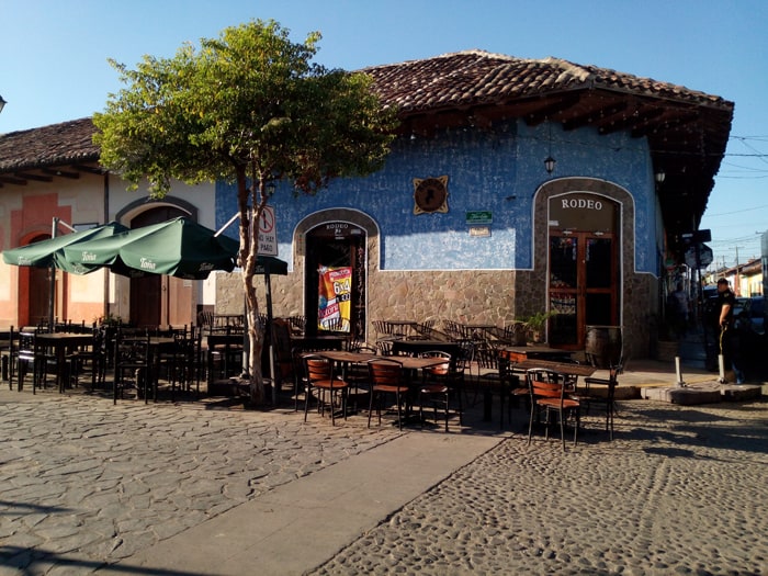 A blue bar in Granada.