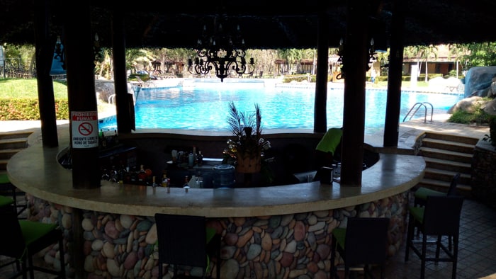 Swimming pool bar at Casa Conde.