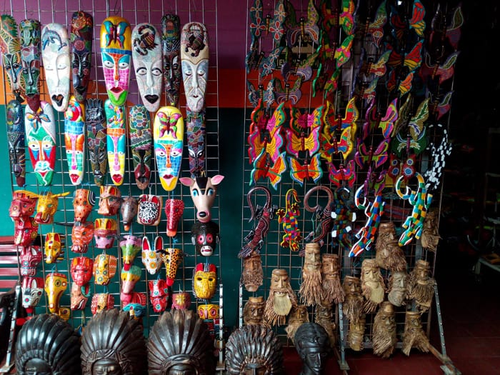 Artwork for sale at Masaya market.