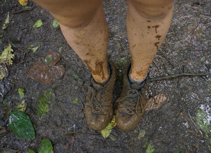 You're in for a muddy walk if you visit Tenorio Volcano National Park after a downpour.