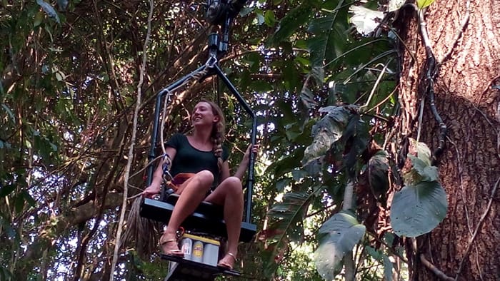 Sam Smith on the EcoTram.