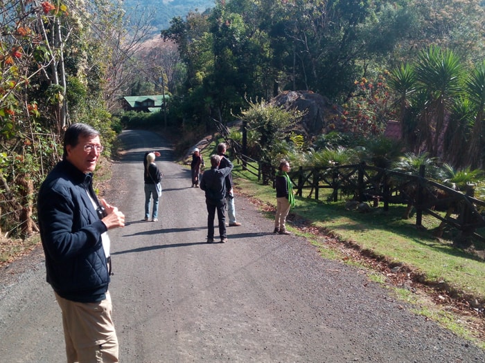 My new friend Helmut from Germany, awaiting bird-sighting news.