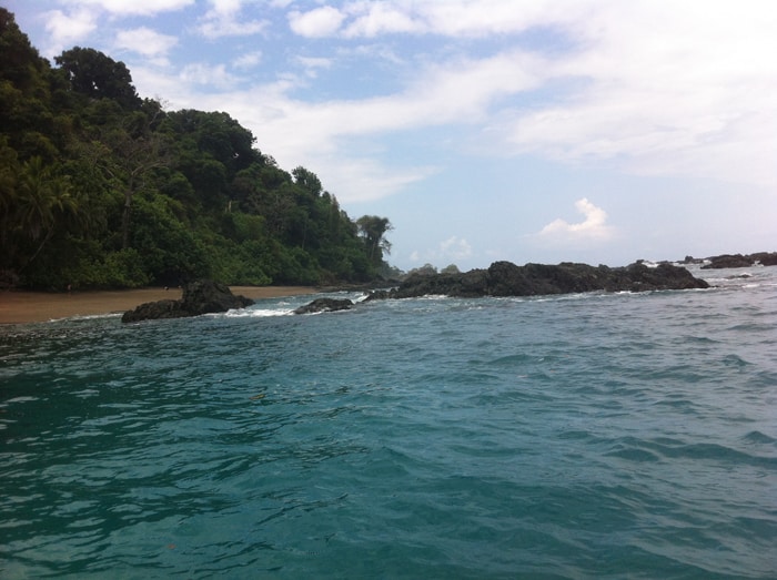 Rocks to our right at Isla del Caño.
