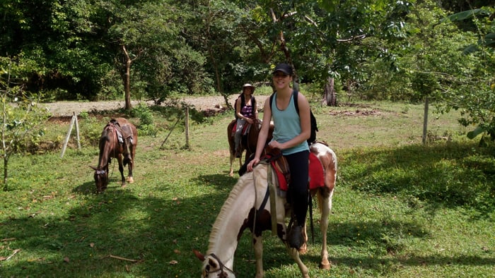 Mia and Cindy at the finca.