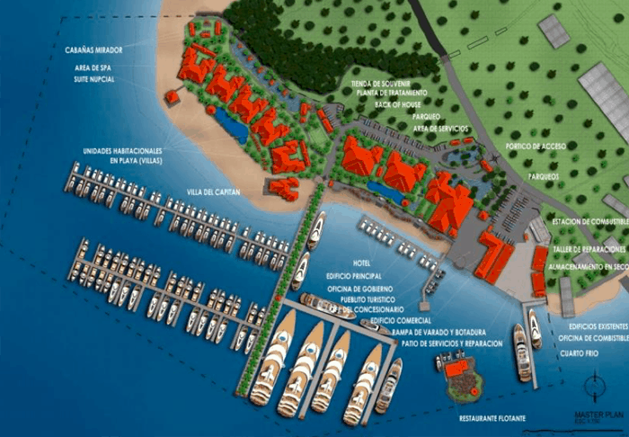 Master plan for Golfito Marina Village.