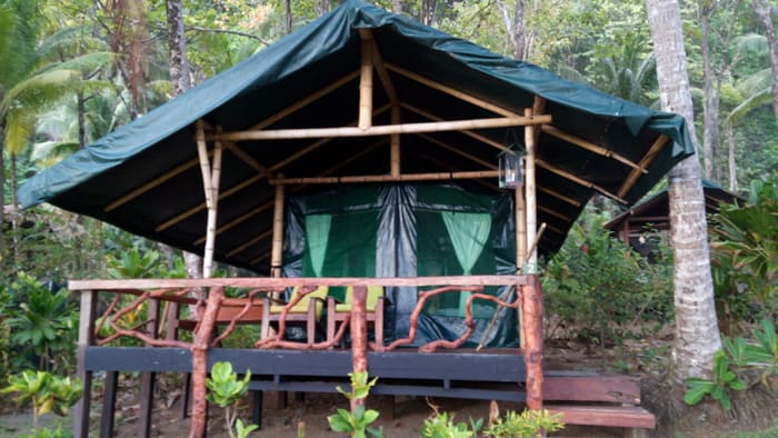 Home, sweet tent camp.