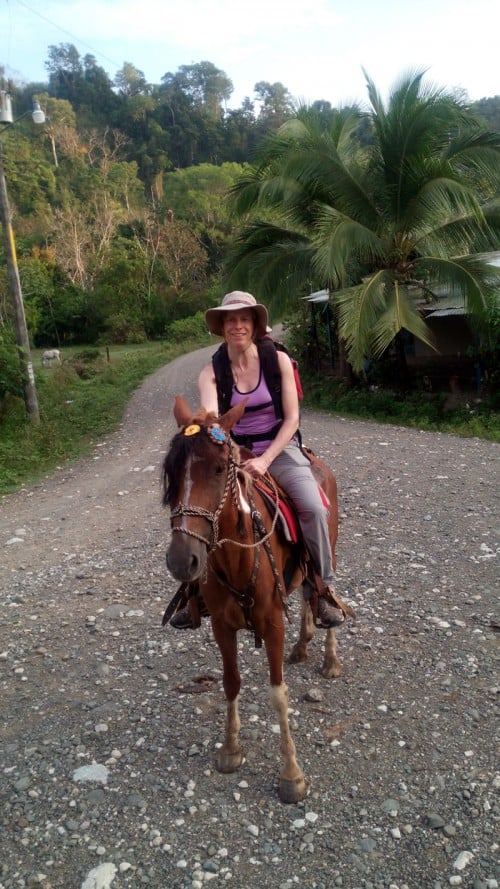 Cindy is ready to ride.
