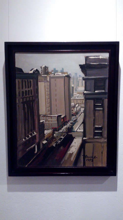 "Broadway" by Teodorico Quirós Alvarado, oleo, 1952.