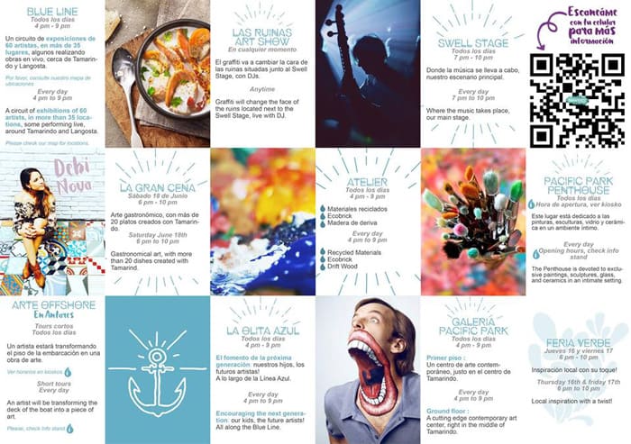 Program for Tamarindo Art Wave.