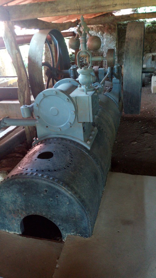 Old sugar mill machinery at the Santa Ana Conservation Center's Agricultural History Museum.