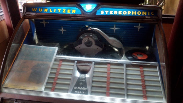 A 1950s jukebox that still works.