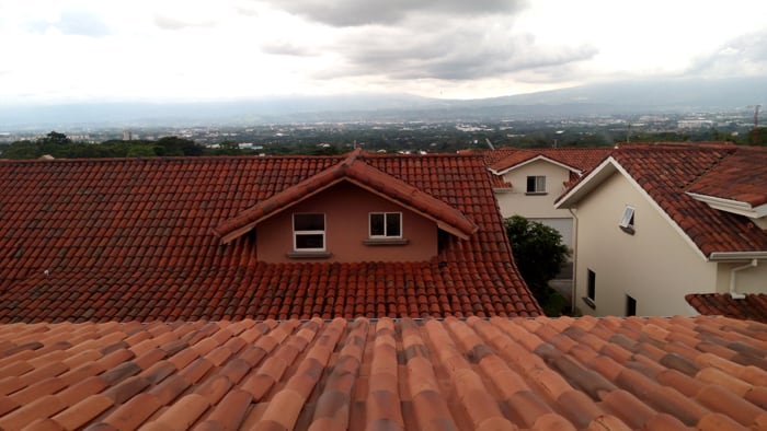 View from upstairs bedroom at Las Pampas.