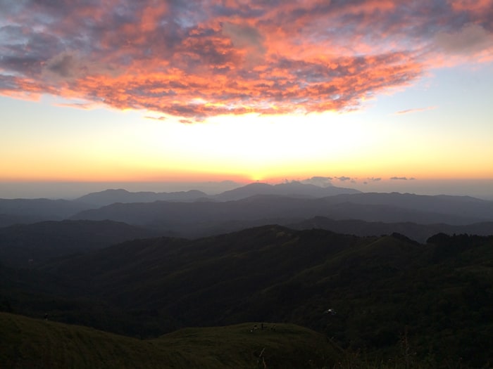 Sunset from the mountains south of Santa Ana.