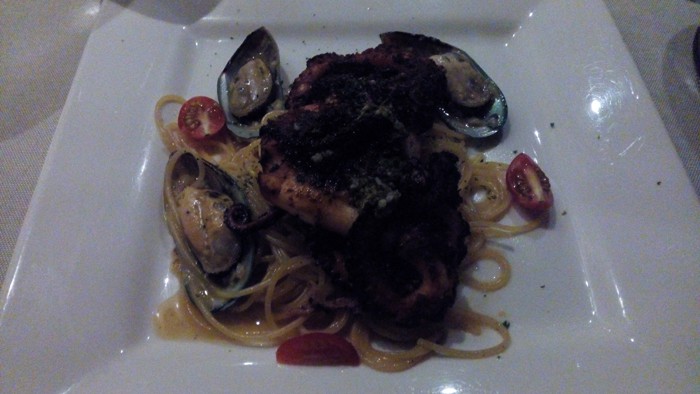Roasted octopus at Bacchus.
