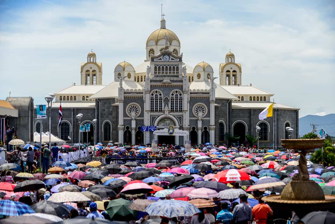 Thousands Of Catholics Gathered In The Plaza Of The Basilica De Nuestra Senora De Los Angeles In Cartago For The Annual Pilgrimage Known As The Romeria Thousands Of Catholics Gathered In The Plaza Of The Basilica De Nuestra Senora De Los Angeles In Cartago For The Annual Pilgrimage Known As The Romeria