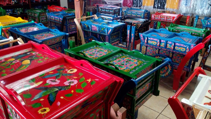 Don't have an ox? Hand-pushed carts for sale.